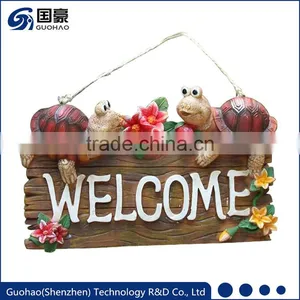 Attractive Welcome Tortoise Garden Sign Statue thumbnail-1