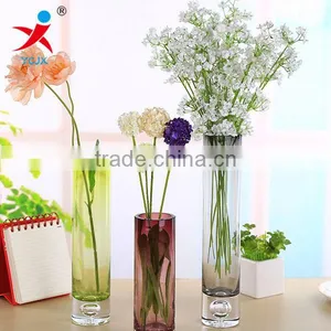 Europe Type Color Hydroponic Flower Arranging Transparent Glass Purple Crystal Vase Fashion Creative Decorative Furnishing Artic thumbnail-1
