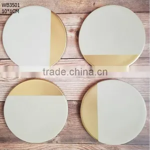 Bespoke Designs Gold Dipped Concrete Coasters thumbnail-2