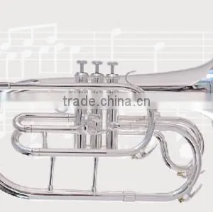 Silver Plated F Key Marching Mellophone Horn thumbnail-1