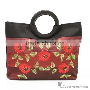 Hand Embroidered Wallet to Store Money, Cosmetic, Personal Stuff, 100% Made From Natural Silk thumbnail-5