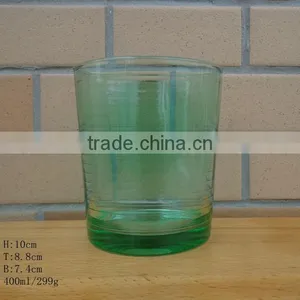 Machine Pressed Diamond Glass Cup With Spray Color thumbnail-1