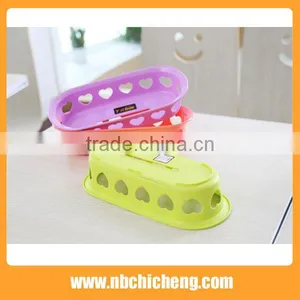 Wholesale Bath Storage Basket Plastic Colors Storage Basket Kitchen Shelf Rack thumbnail-1