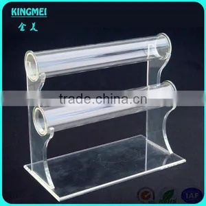 2 Tier Clear Acrylic T-Bar Bracelet Display Necklace Jewelry Displays Stands thumbnail-1