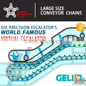 ST133F4 Longer Pin Moving Walkway Partes Nylon Roller Escalator Step Chain thumbnail-4
