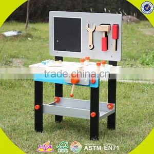 2017 Wholesale Kids Wooden Tool Table New Design Baby Wooden Tool Table Cheap Children Wooden Tool Table W03D070 thumbnail-5