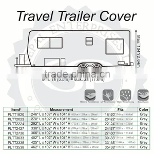 Waterproof 3 Layers Nonwoven Fabric Travel Trailer Caravan Motorhome RV Cover thumbnail-2