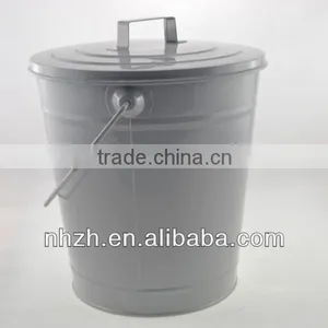 Homeware With Lid Matte Black Metal Waste Bin thumbnail-2