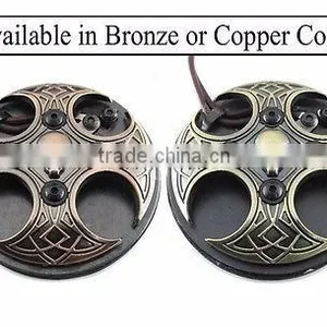 CROSS SKULL FOOT PEDAL Phono Plug Tattoo Power Supply Machine (Bronze or Copper) thumbnail-1