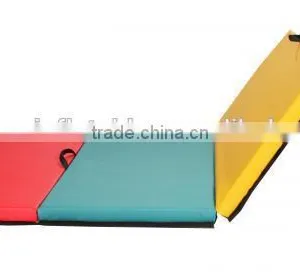 Mixed 4'x10'x2" Thick Folding Panel Gymnastics Mat Gym Fitness Exercise Mat thumbnail-3