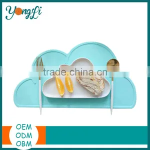 Non-slip Diner Waterproof Baby Placemat Silicone Travel Placemat for Toddler thumbnail-1