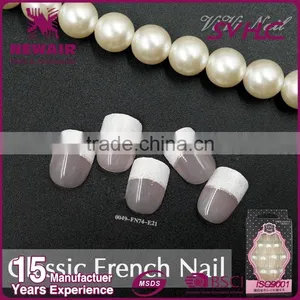Full Cover Custom Design French Style Nail Tips Artificial Fake Nails thumbnail-1