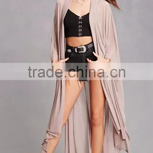 Sheer Mesh Cardigan, Open Front Long Dolman Sleeves Women Long Cardigans thumbnail-5