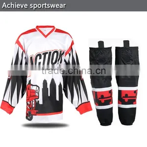 Sublimation Print Ice Hockey Jersey Wholesales Reversible Ice Hockey Unifrom Ice Hockey Jersey Sewing Pattern thumbnail-1