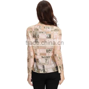 Sequin Gold 2017 Latest Fashion Design Top For Woman thumbnail-6