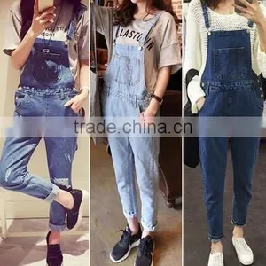 The New Winter Denim Overalls/female Han Edition The Cowboy Pants/jumpsuits/trousers With Braces thumbnail-1