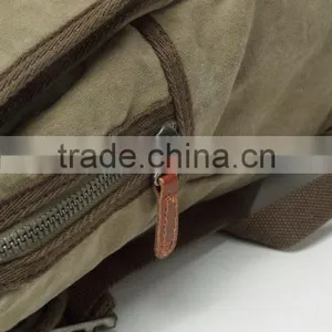 Unisex,Vintage Casual Cotton Canvas Leather Backpack Rucksack Bookbag ,Lagtop Bag Computer Bag For Men & Women thumbnail-5