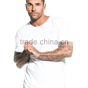 Mens Plain Gym Running Fitness T Shirt With Hem Bottom thumbnail-5