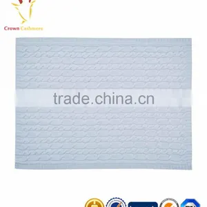 100% Cashmere Knitted Wholesale Baby Blanket thumbnail-3