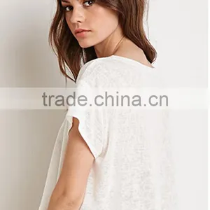 2015 Hot Sale Women Wear Knit Crop Top Loose Top thumbnail-3