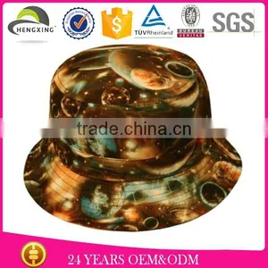 Man 100% Cotton Fashion Galaxy Space Printed Summer Outdoor Bucket Fisherman Hat Custom of Men's Hats thumbnail-1