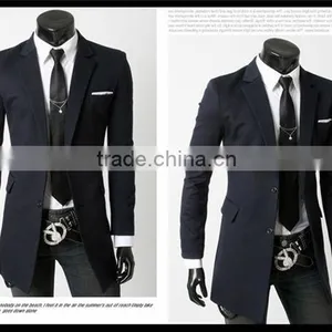 2016 Latest European Style Velvet Trendy Business Long Blazer Suit for Man thumbnail-3