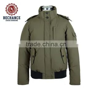 Mens Winter Jacket With Polyester Cotton Padding Stand Collar Padded Jacket thumbnail-1