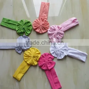 YW-118 Pure Color Baby Headband Little Girls Colorful Flower Headband 2015 thumbnail-2