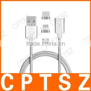 Two In One Mobile Phone Woven Magnetic Suction Data Iine Android Charging Data Cable thumbnail-4