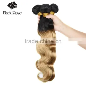 Black Rose Body Wave Two Tone Ombre Colored Brazilian Hair Weave Bundles thumbnail-3