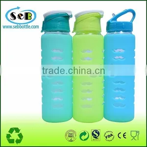 Attractive 700ml Glass Bottle Clear Bottle Glass Water Bottle thumbnail-1
