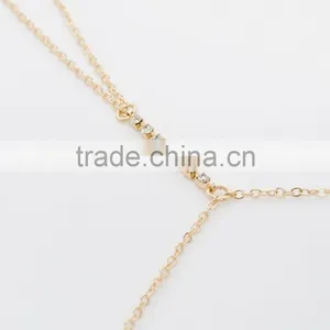 Ladies Sexy Crossover Gold Body Belly Waist Chain Bikini Beach Harness Necklace thumbnail-2