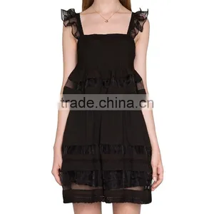 Fashion Womens Spaghetti Strap Slim Party Wedding Dresses Ladies Nigerian Elegant Lace Styles Ruffle Dress thumbnail-4