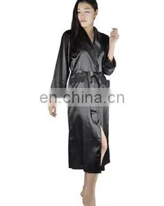 Customize Roomy Sexy Satin Kimono Dress Sexy Night Dress thumbnail-1