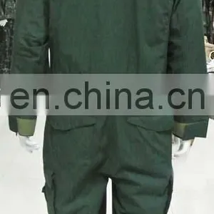 Wholesale Olive Green 100% Cotton Professional Safety Coverall Workwear thumbnail-3