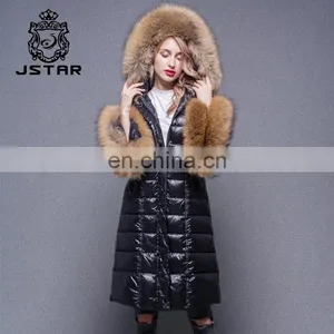 Heavy Fur Collar Custom Fashion Style Warm Feather Inside Hood Down Jacket for Winters thumbnail-2
