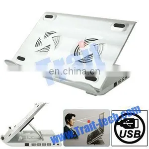 HH-S1001 4 USB 2.0 HUB Metal Feels Design Powerful Laptop USB Cooler Pad thumbnail-1