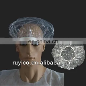 Disposable Clear PE Shower Cap for Hotel Using thumbnail-2