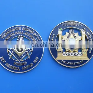Die Cut Soft Enamel Filling Masonic Car Emblem thumbnail-1