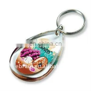 Oval Clear Acrylic Plastic Keychains thumbnail-1