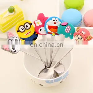 Creative Silicone Coffee Stainless Steel Spoon With Lovely Smile Shape thumbnail-1