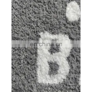 Factory Manufacture Soft Modern Non-slip Comfortable Bathroom Washable Microfibre Bath Mat With TPR thumbnail-4