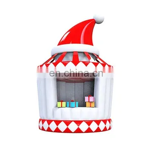 Beautiful Christmas Theme Inflatable Christmas Hat Kiosk For Festival Events thumbnail-1
