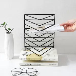 Hot Sale Nordic Style Office School Metal Decorative Book Stand Children Reading Bookends thumbnail-3