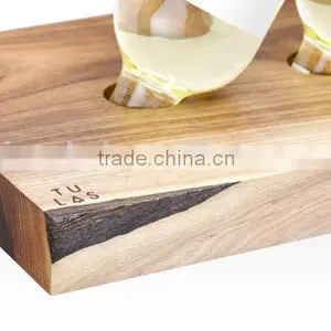 Custom Made Solid Wooden Wine Holder With Wine Glasses thumbnail-3