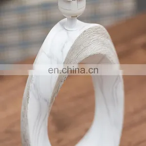 China Wholesale Cheap Hotel Bedside Lamp Custom Vintage White Office Table Lamp Ceramic With Logo thumbnail-5