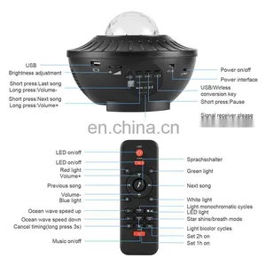 Customed Starry Night Light Projector Laser Sky Projector With Music Player Speaker for Kids Christmas Gift thumbnail-4