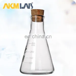 AKMLAB Laboratory Erlenmeyer Flask With Cork Stopper thumbnail-1