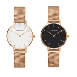 Stainless Steel Water Resistance Women Watches Man Quartz Ultrathin Watch thumbnail-1