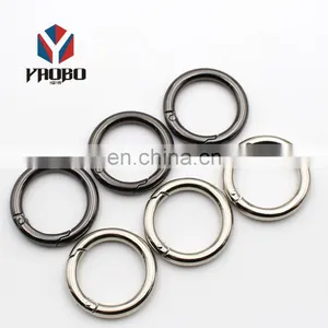 Circle Round Carabiner Spring Snap Clip Hook O Ring Spring Gate Clasp Buckle thumbnail-3